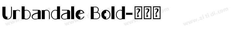 Urbandale Bold字体转换